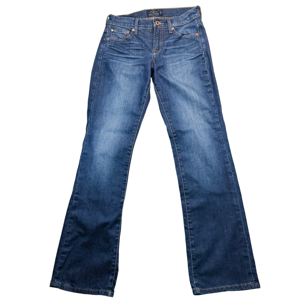 Lucky Brand Easy Rider Womens 2/26 Bootcut Jeans Blue Denim Mid Rise 7W12016